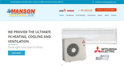 Desktop Screenshot of hansonheatingandair.com
